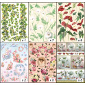 Assortimento carte dècoupage 50x70cm - Fiori