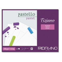 Blocco Pastello Tiziano BIANCO 30,5X41