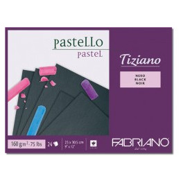 Blocco Pastello Tiziano NERO 30,5X41 160gr - 24 fogli