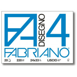 Fabriano4 Blocco Liscio 24X33 220gr - 20 fogli