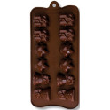 Stampo 12 cioccolatini sogg. Natale cm 22x10
