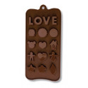 Stampo 15 cioccolatini baby e scritta Love cm 22x10