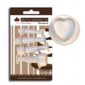 Set 4 stampi a cuore diam mm 20/19/16 x 45