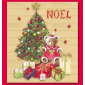 Decoupage 3D 6x10 Albero di Natale con orsetto