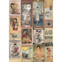 Decoupage 50x70 Cartoline Cina vintage