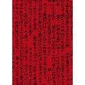 Decoupage 50x70 Scritte Cinesi SU fondo rosso