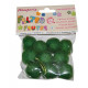 Conf. 10 palline con buco diam. cm. 2 – Verde brillante