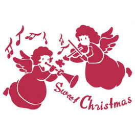 Stencil G cm 21x29,7 Sweet Christmas angeli
