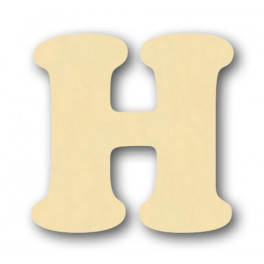 Alfabeto in balsa H h cm. 10