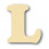 Alfabeto in balsa L h cm. 10