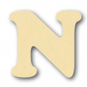 Alfabeto in balsa N h cm. 10