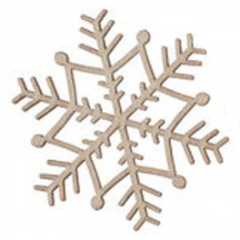 Miniatura di legno - Fiocco di neve 5cm Mod.4