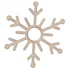 Miniatura di legno - Fiocco di neve 5cm Mod.6