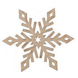 Miniatura di legno - Fiocco di neve 5cm Mod.9