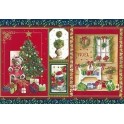 Dec. Riso 48x33 Christmas Home stampa oro